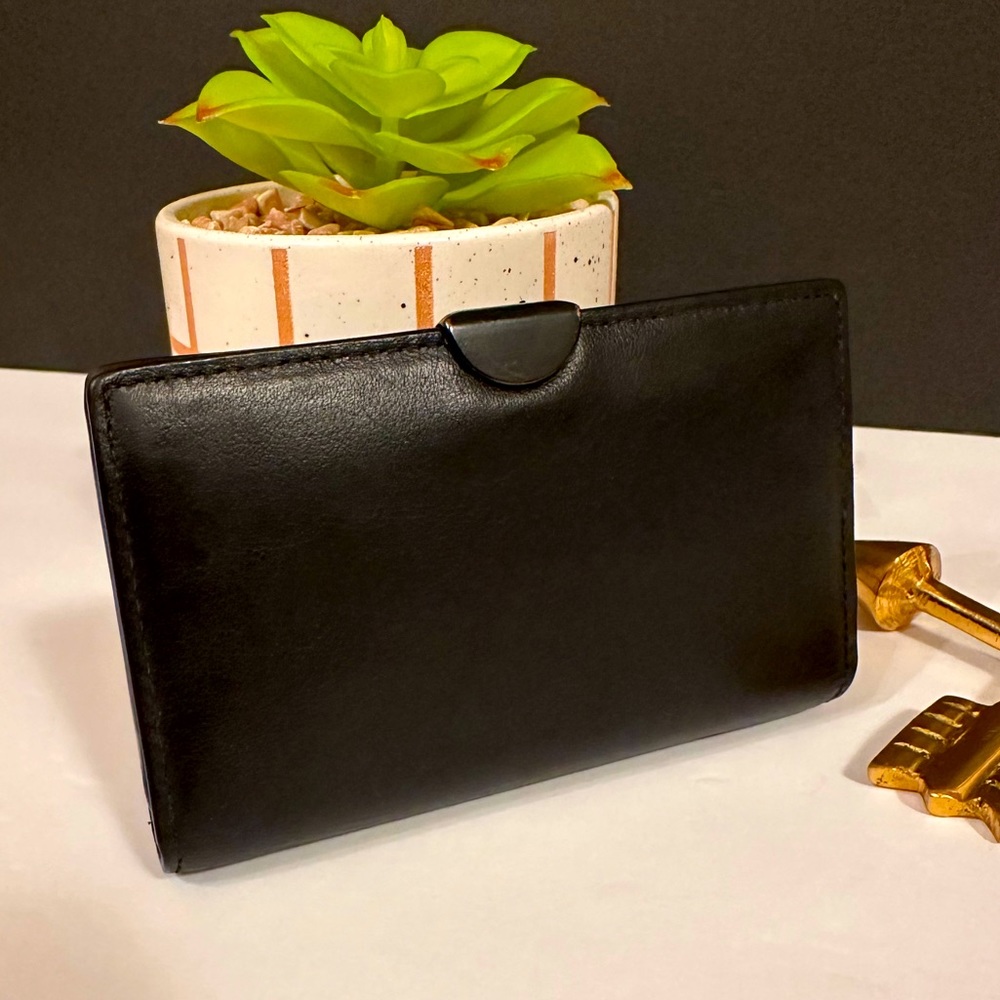 Coach Dreamer Black Leather Bifold Card Wallet